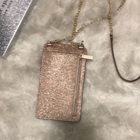 Kate Spade rose gold glitter phone crossbody - Picture 5 of 5